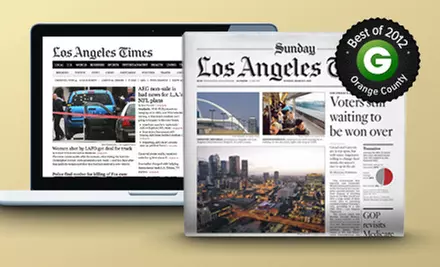 6- or 12-Month Sunday Print Subscription with Daily Digital Subscription to “Los Angeles Times” (81% Off) - Primary Image