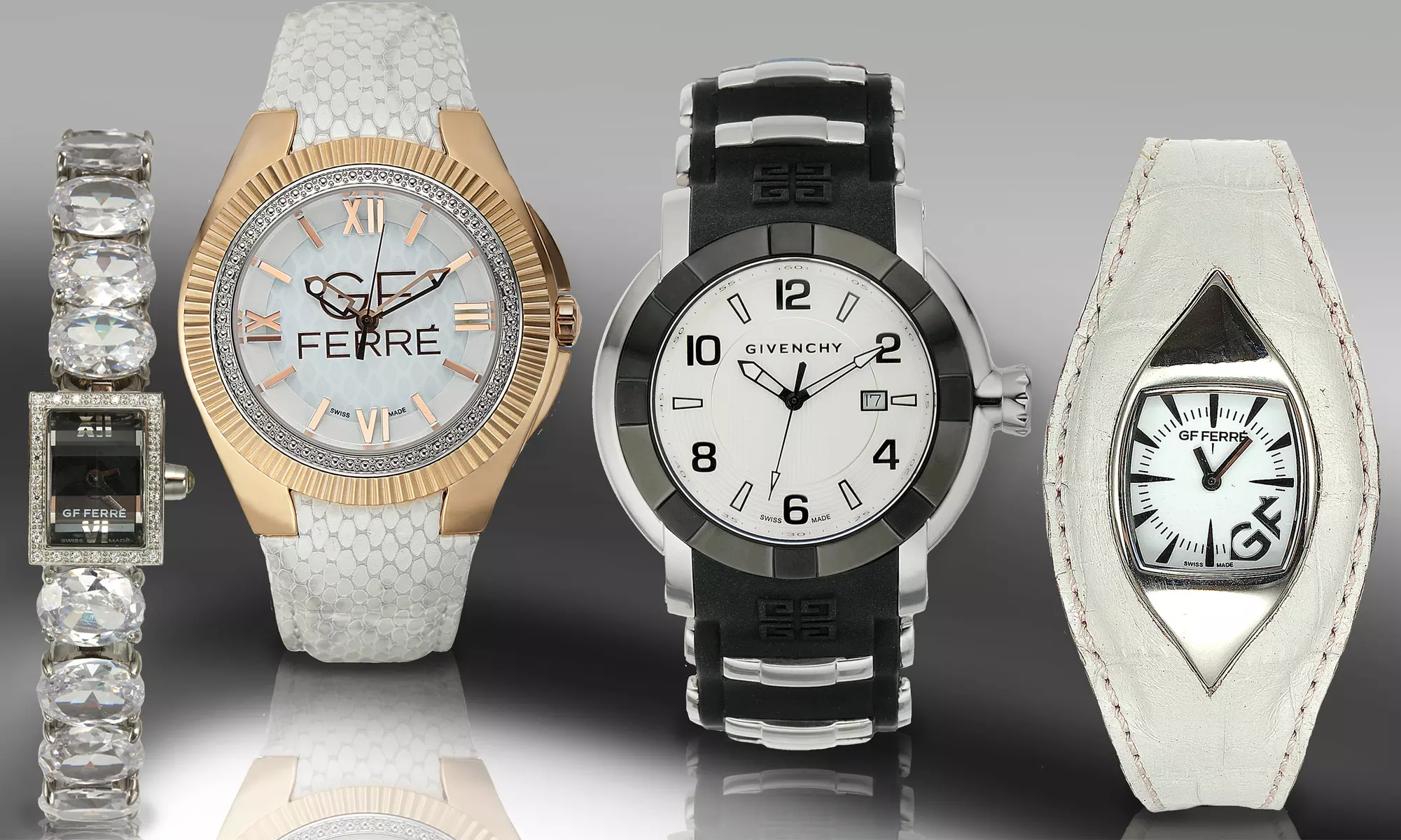 GF Ferre and Givenchy Watches for Women and Men. Multiple Styles Available from $64.99–$89.99. - Primary Image