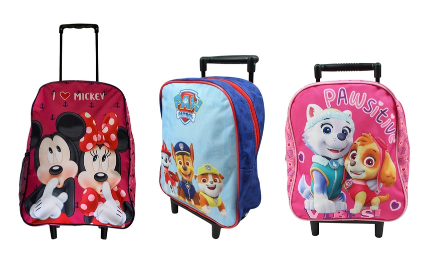 Image 1: Trolley-Rucksack mit Minnie oder Paw-Patrol-Motiv für Kinder