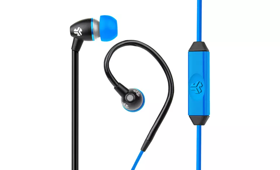 JBuds FIT Sport Water-Resistant Earbuds with Customizable Ear Hooks - Second Medium