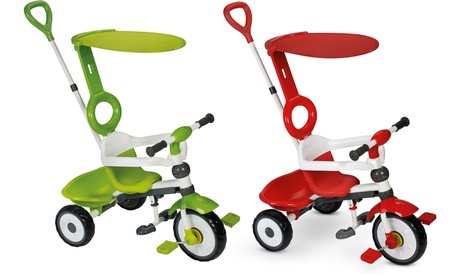 Triciclo pegaso Plebani con anello di protezione e cestello porta-oggetti, disponibile in 4 colori