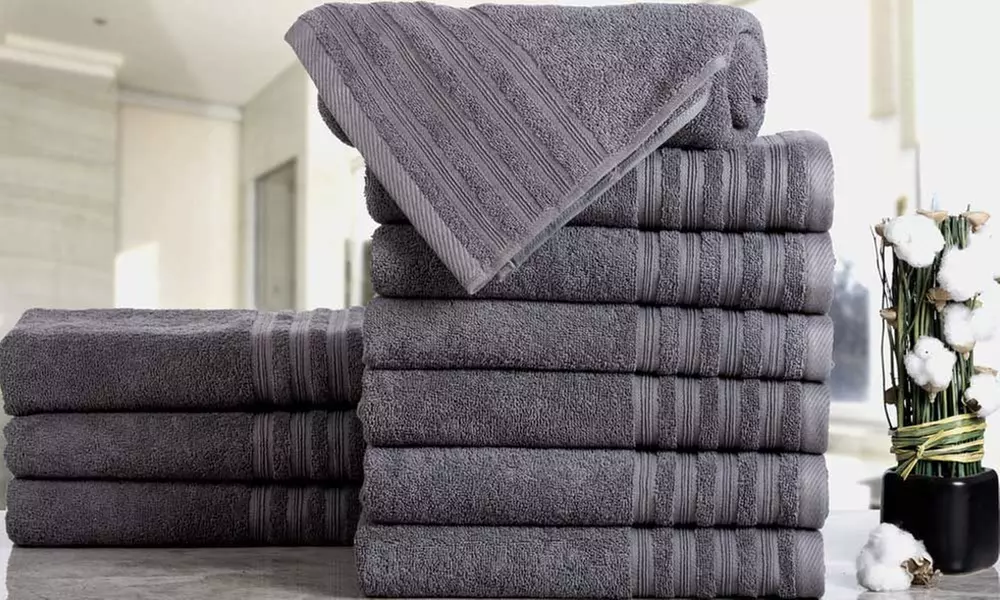Absorbent Cotton Bath Towels (10-Pack) - Primary Image