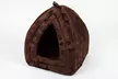 Paw Print Faux Fur Igloo Cat Bed in Choice of Colour for £7.99 - Image 3