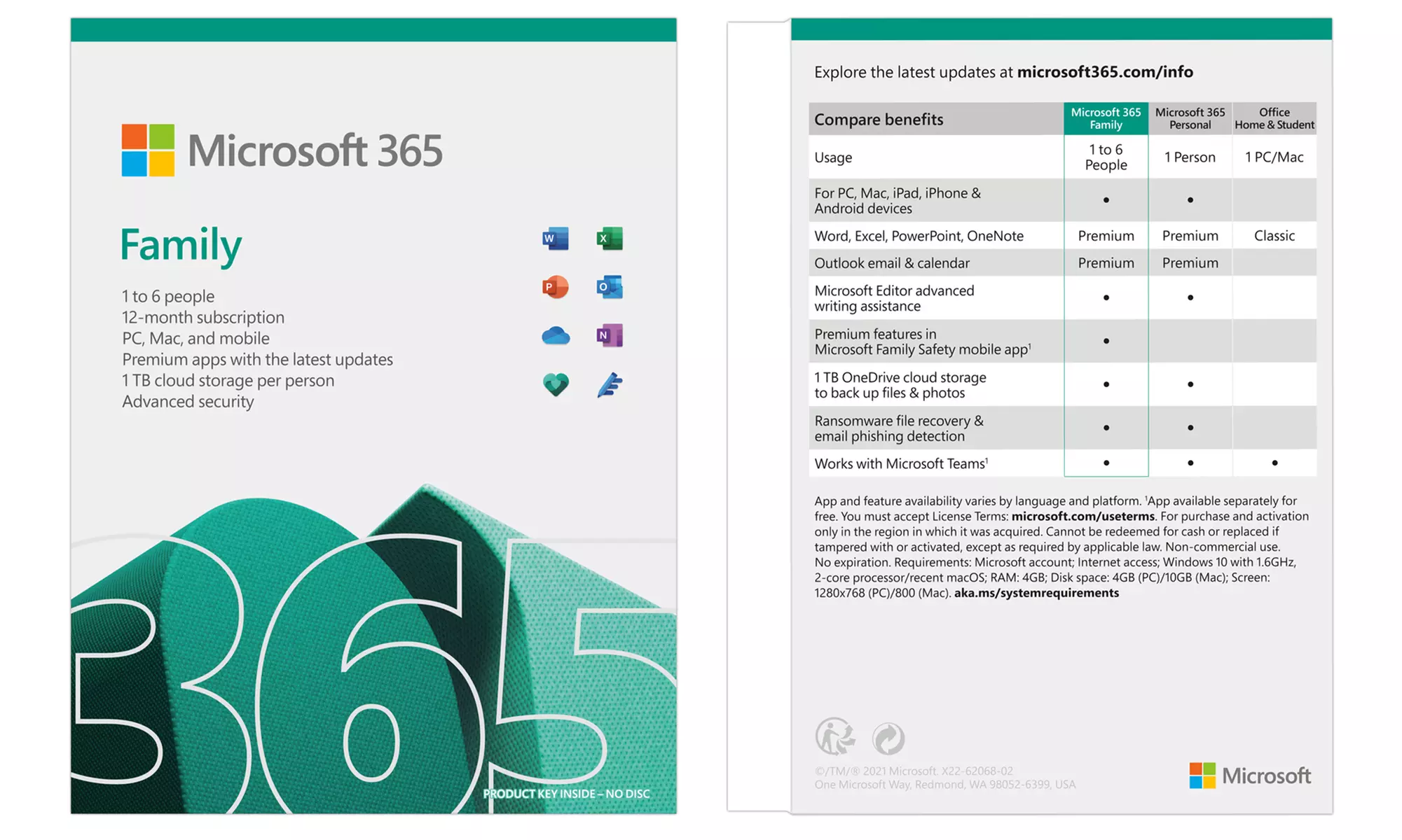 Microsoft 365 para 1 o 6 usuarios - Second Medium
