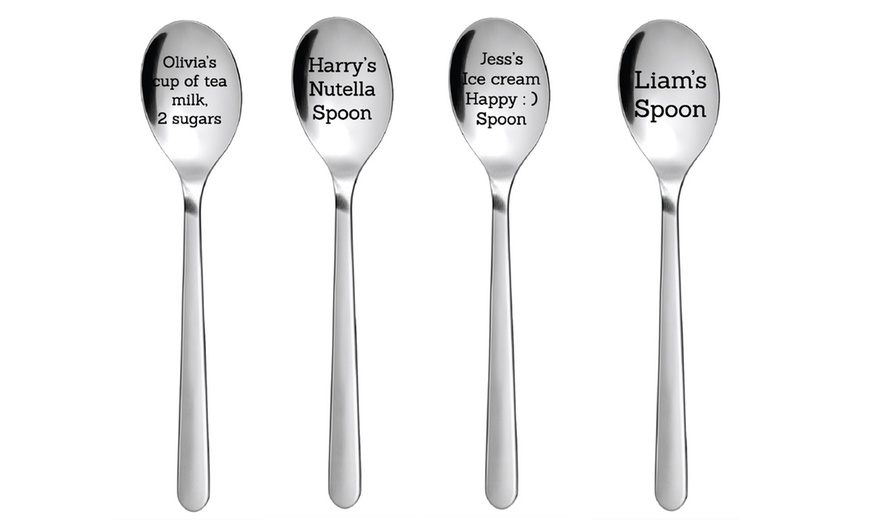 Image 3: Personalised Stainless Steel Teaspoon or Fork from DecoMatters