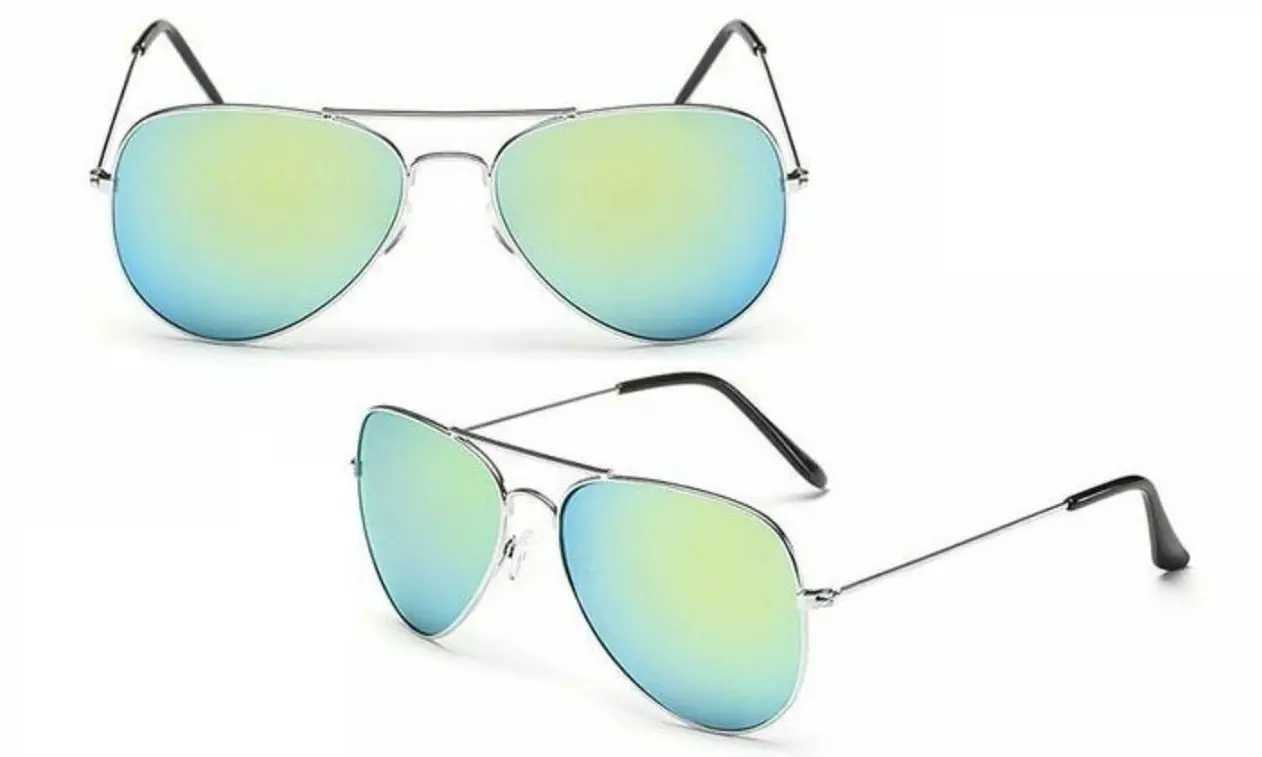 Mirrored Aviator Sunglasses