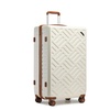 Image 19: Three-Piece Sleek Geometric Pattern Hard Shell ABS+PC Suitcase Set 