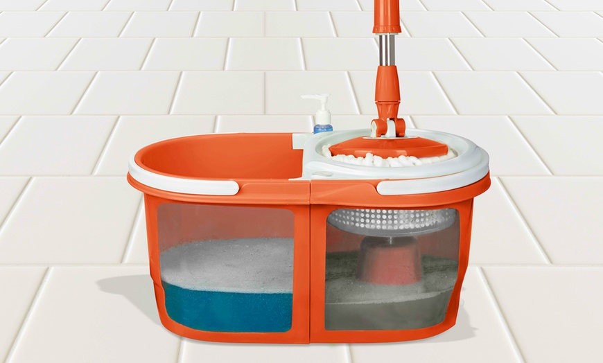 Image 8: Dual Bucket and Cyclone Mop Set