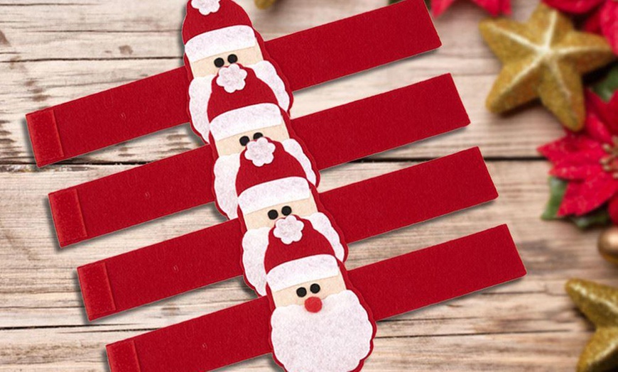 Image 4: Christmas Santa Napkin Rings