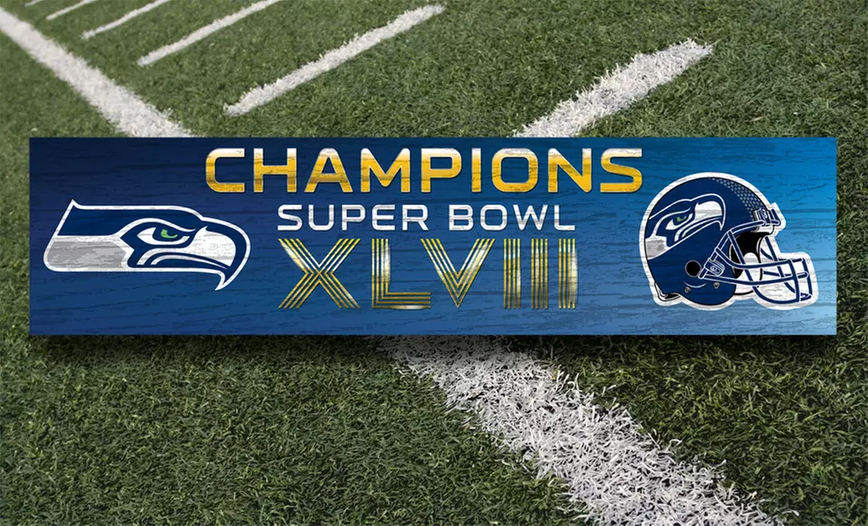 Seattle Seahawks Championship Wooden Plank. Free Returns. - Primary Image