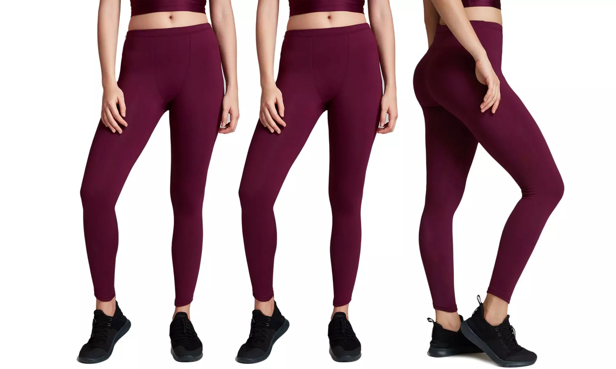 Pack 3 ou 5 leggings thermiques bordeaux - Primary Image