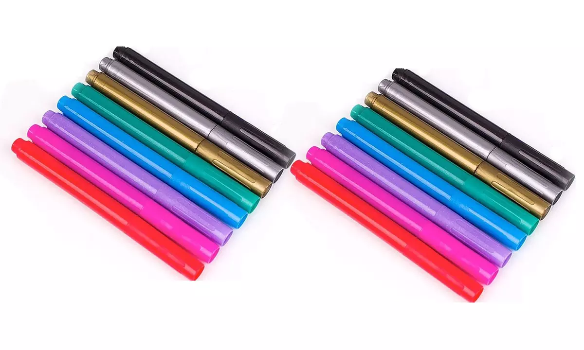 1 ou 2 packs de 8 marqueurs pour verre - Second Medium