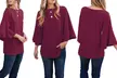 Reflection Women's Spring Boatneck Flutter Sleeve Top. Plus Sizes Available. - Second Medium