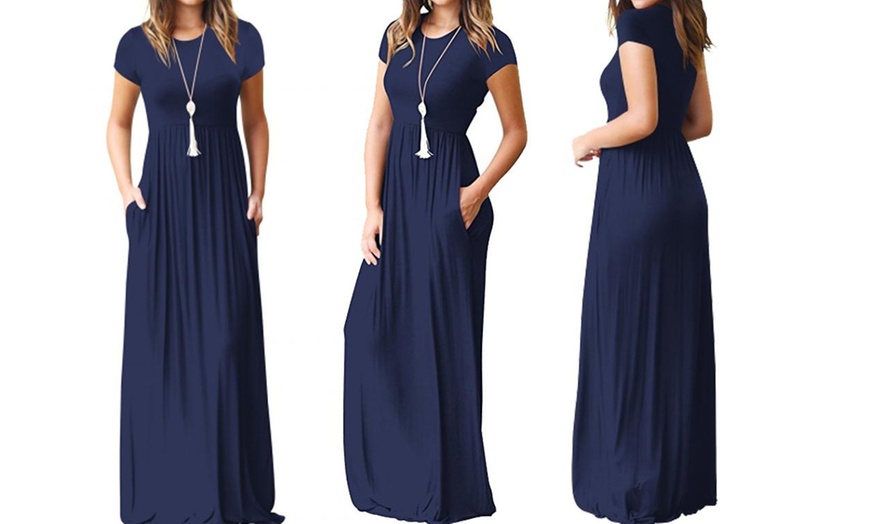 Image 3: Short Sleeve Maxi Dress