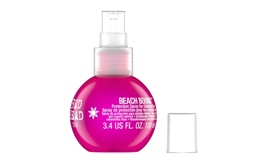 Image 2: Two-Pack of TIGI Bed Head Beach Bound Heat-Protectant Hair Spray 100ml