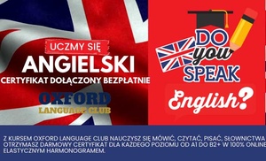 Kurs języka angielskiego z Oxford + akredytowany certyfikat