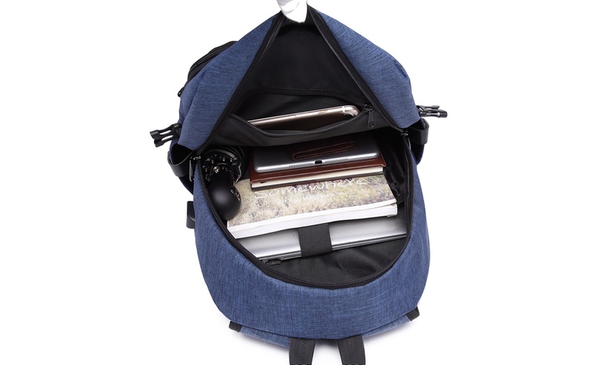 Image 17: Kono Rucksack mit USB-Ladeanschluss