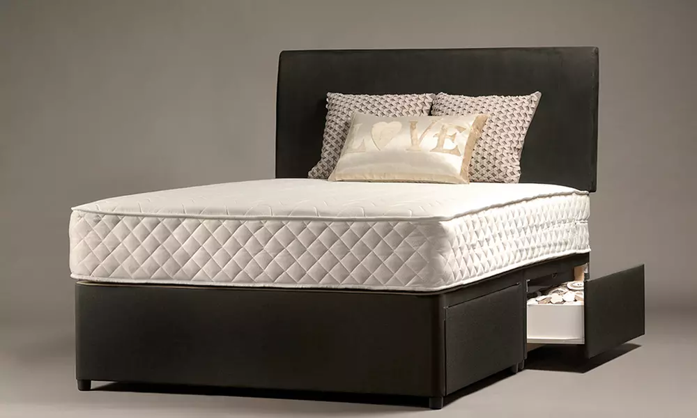 Fabric Divan Bed, 2 or 4 Drawers, With Mattress £149 - £389.99 With Free Delivery (Up to 67% Off) - Image 4