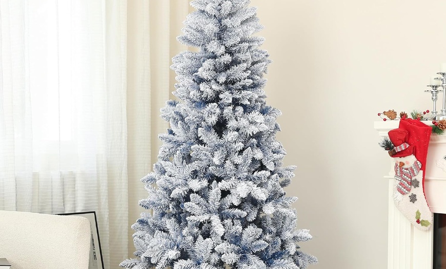 Image 1: 5ft Artificial Christmas Tree with Tips