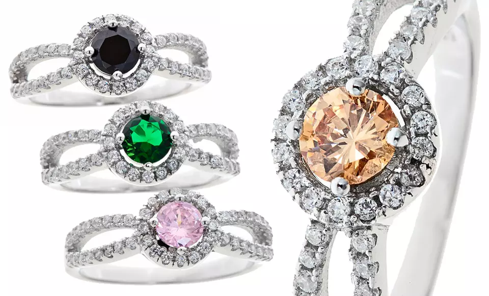2 CTW Colorful Simulated-Diamond Rings - Primary Image