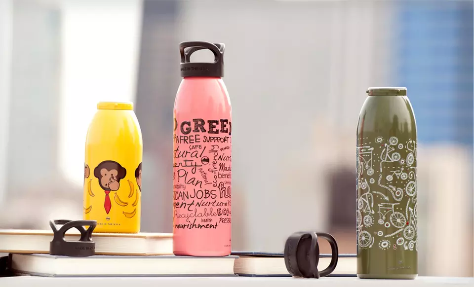 $5.99 for a 16 or 24 Oz. Liberty Bottle Works Artisan Water Bottle (Up to $19 List Price). 18 Designs Available. - Primary Image