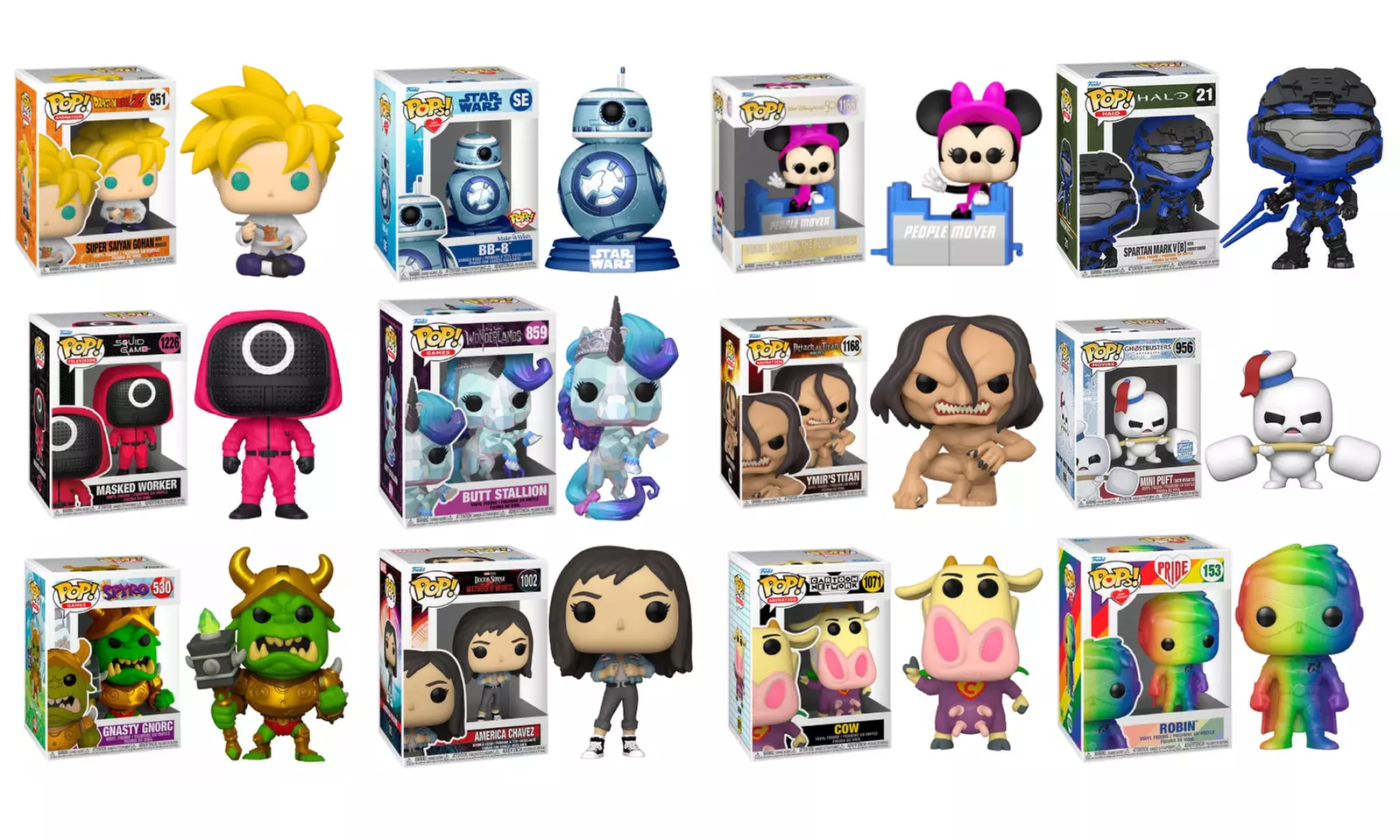 Five-Pack of Funko Pop Blind Box Figures - Primary Image