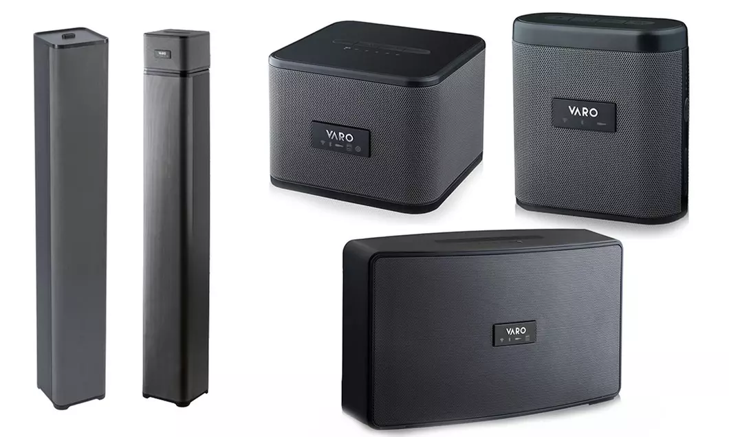 VARO Samsung-Powered Portable WiFi, BT, Aux-In Multi-Room Speakers - iOS Only - Primary Image