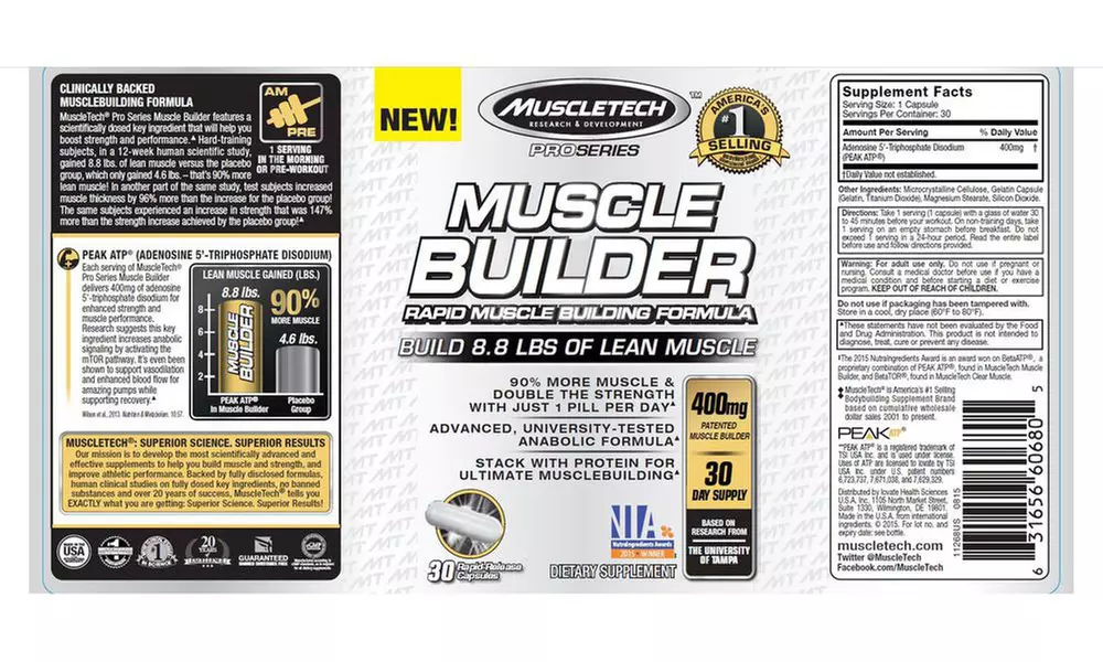 MuscleTech Pro Series MuscleBuilder Supplement (60-Count) - Second Medium