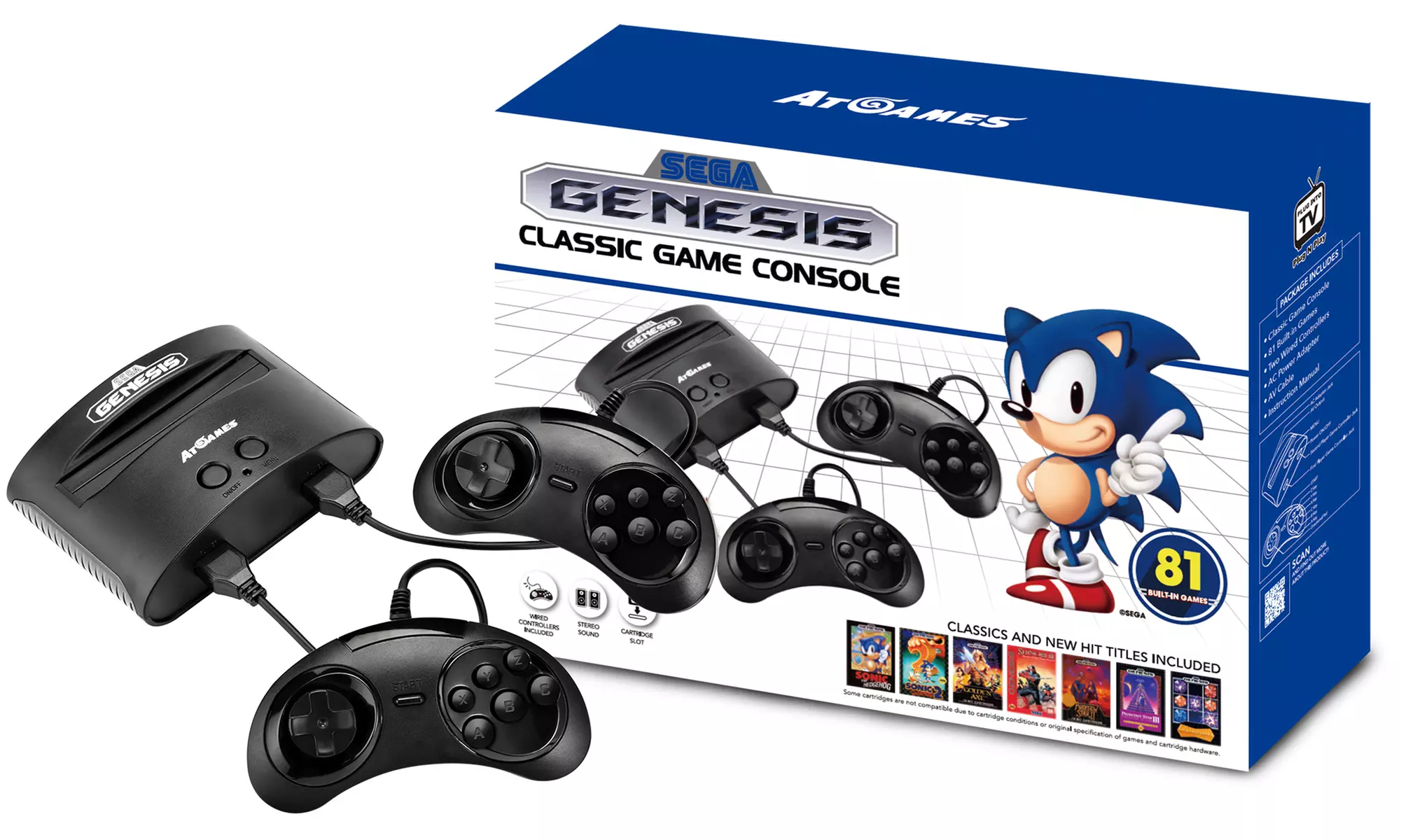 Sega Genesis Classic Game Console with 81 Built-In Games - Primary Image