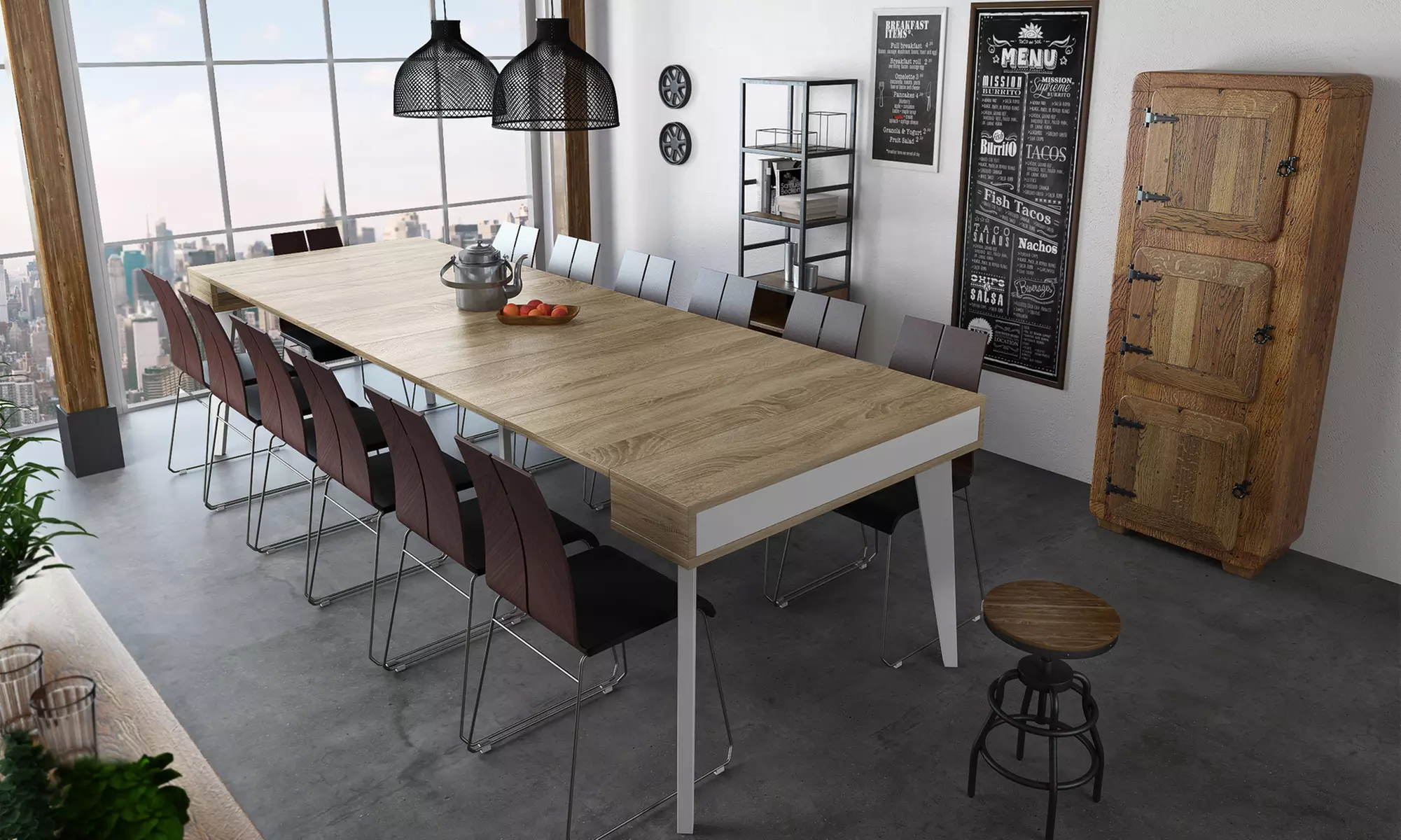 Consolle allungabile Nordic con spedizione gratuita - Primary Image