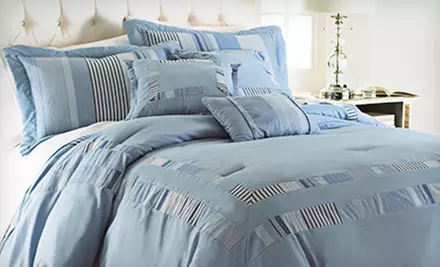 $64 for Seven-Piece, Embellished Oversize-Comforter Set (Up to $199.99 List Price). Multiple Sizes and Styles Available. - Primary Image