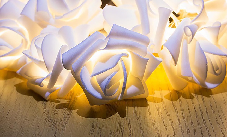 Image 4: Warm White LED Rose Lights