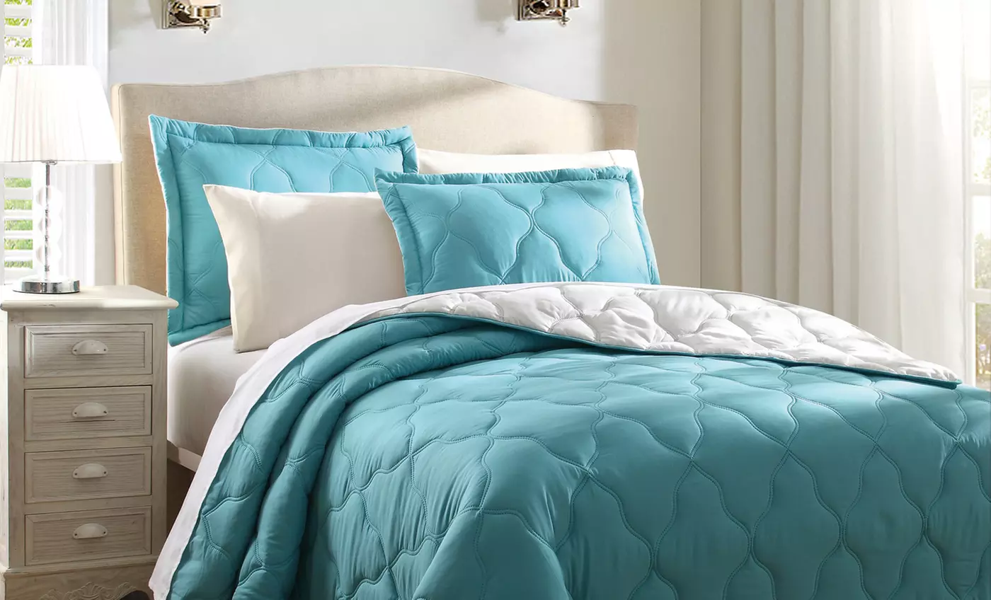 3-Piece Quilted Reversible Coverlet Set in King or Queen from $39.99–$49.99. Multiple Colors Available. Free Returns. - Second Medium