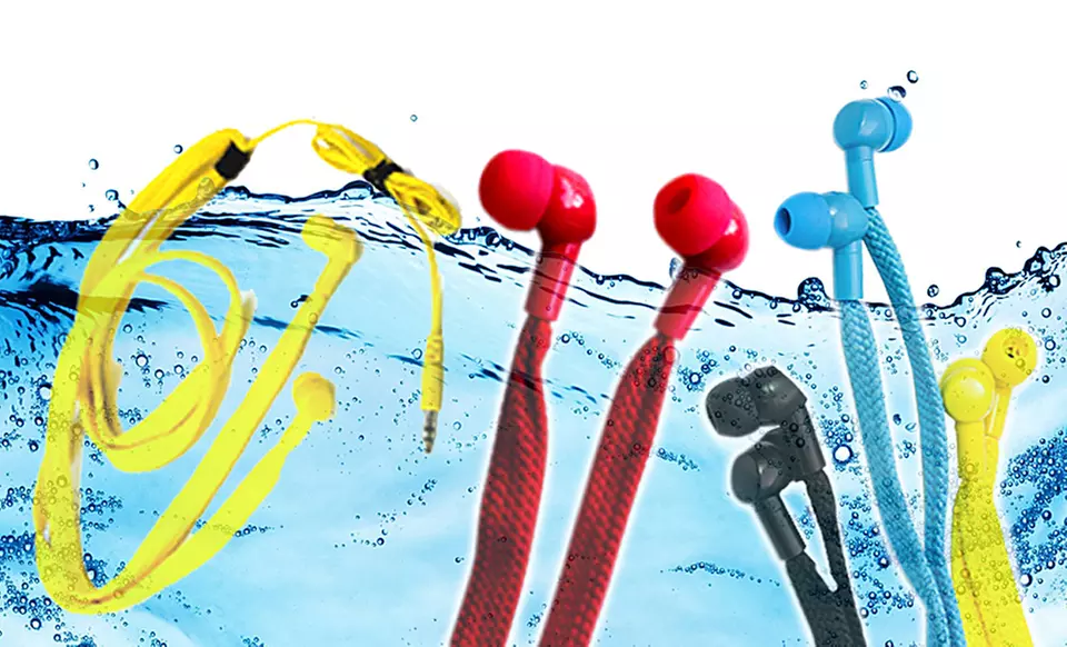 $6.99 for 3D Luxe Waterproof Shoelace Earphones ($24.99 List Price). Multiple Colors Available. Free Returns. - Primary Image