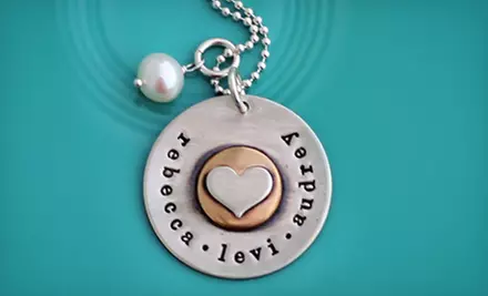 Hand-Stamped Sterling-Silver Jewelry and Keepsakes at The Vintage Pearl (Half Off). Two Options Available. - Primary Image