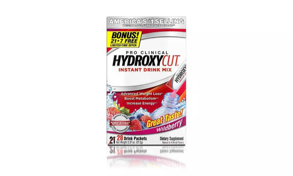 Hydroxycut Drink Mix (28-Count) and Gummies (90-Count) - Second Medium
