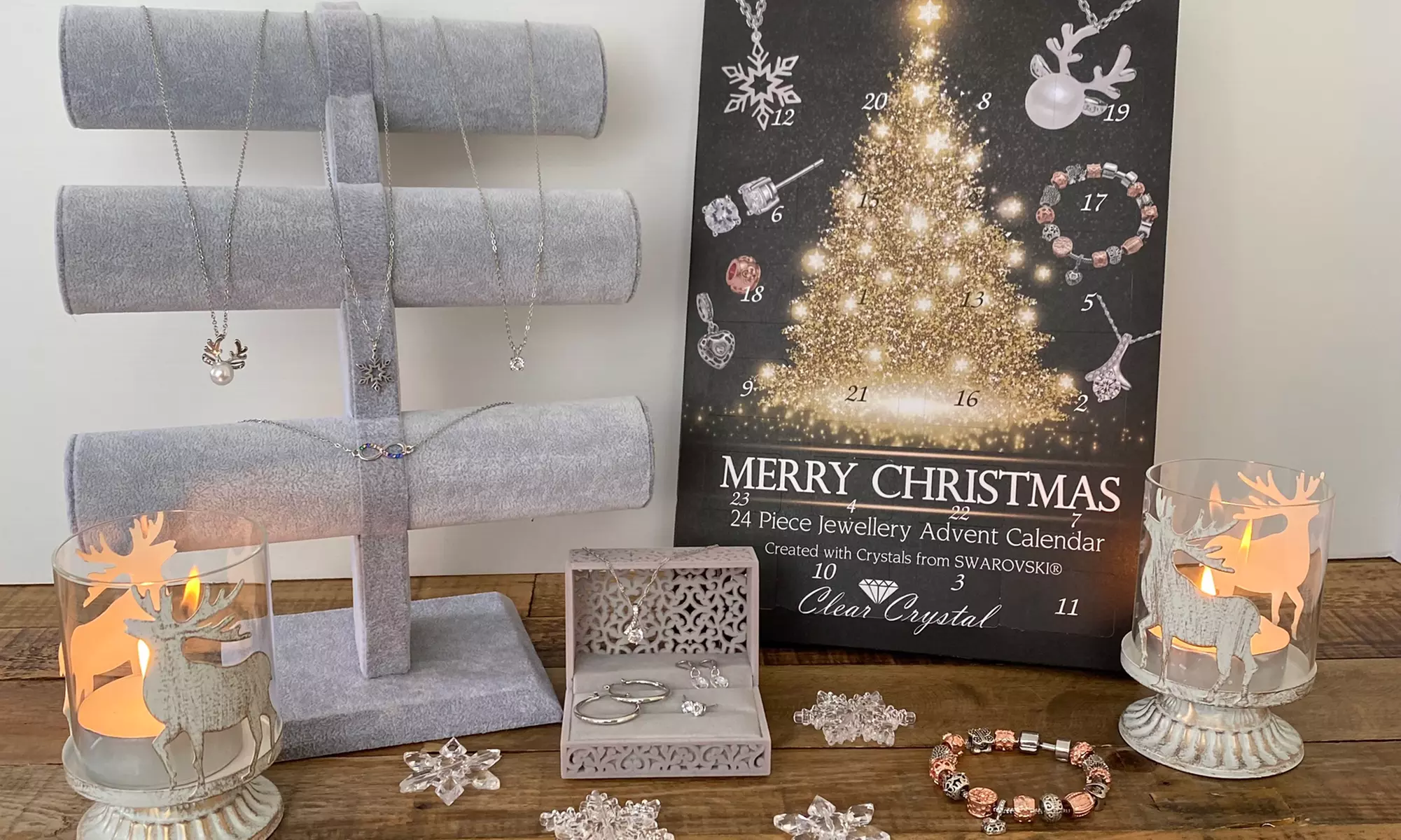 Calendrier de l'avent avec cristaux Swarovski®, bracelet de 19 ou 21 cm - Primary Image