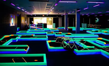 Three Games of Glow-in-the-Dark Mini Golf for Two, Four, or Six at Lunar Golf in Sarasota (Up to 60% Off) - Primary Image