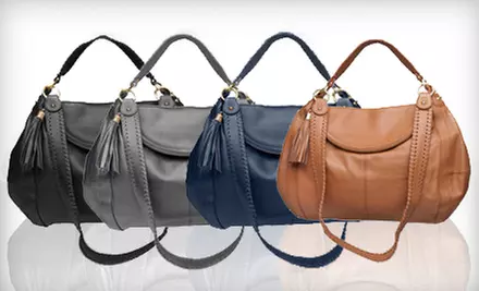 $179 for an Onna Ehrlich "Rachel" Genuine Leather Hobo Handbag ($650 Value). Four Colors Available. Shipping Included. - Primary Image