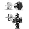 Image 9: Men's Stainless Steel Cubic Zirconia Stud and Huggies Earrings Set