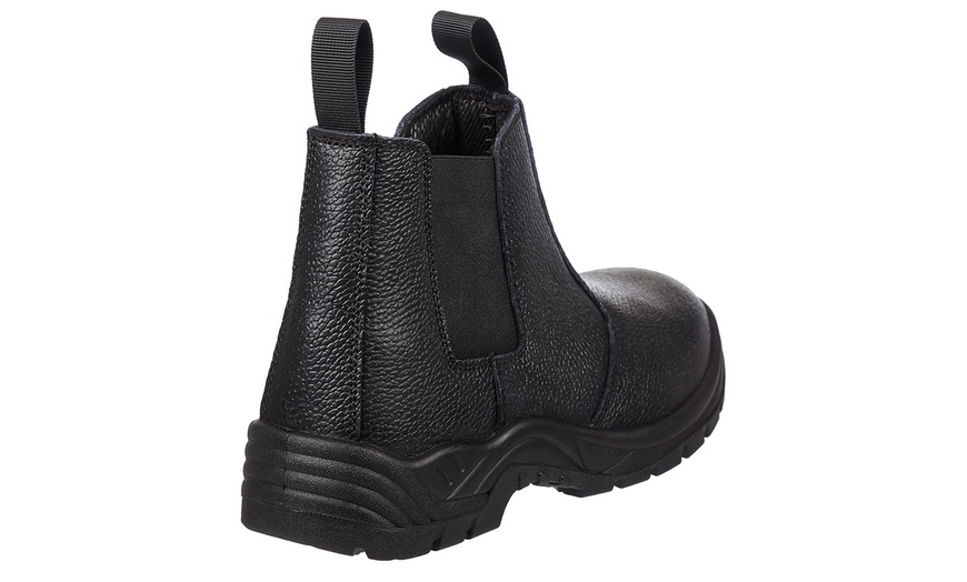 Image 5: Men's Black Slip-On Safety Boots