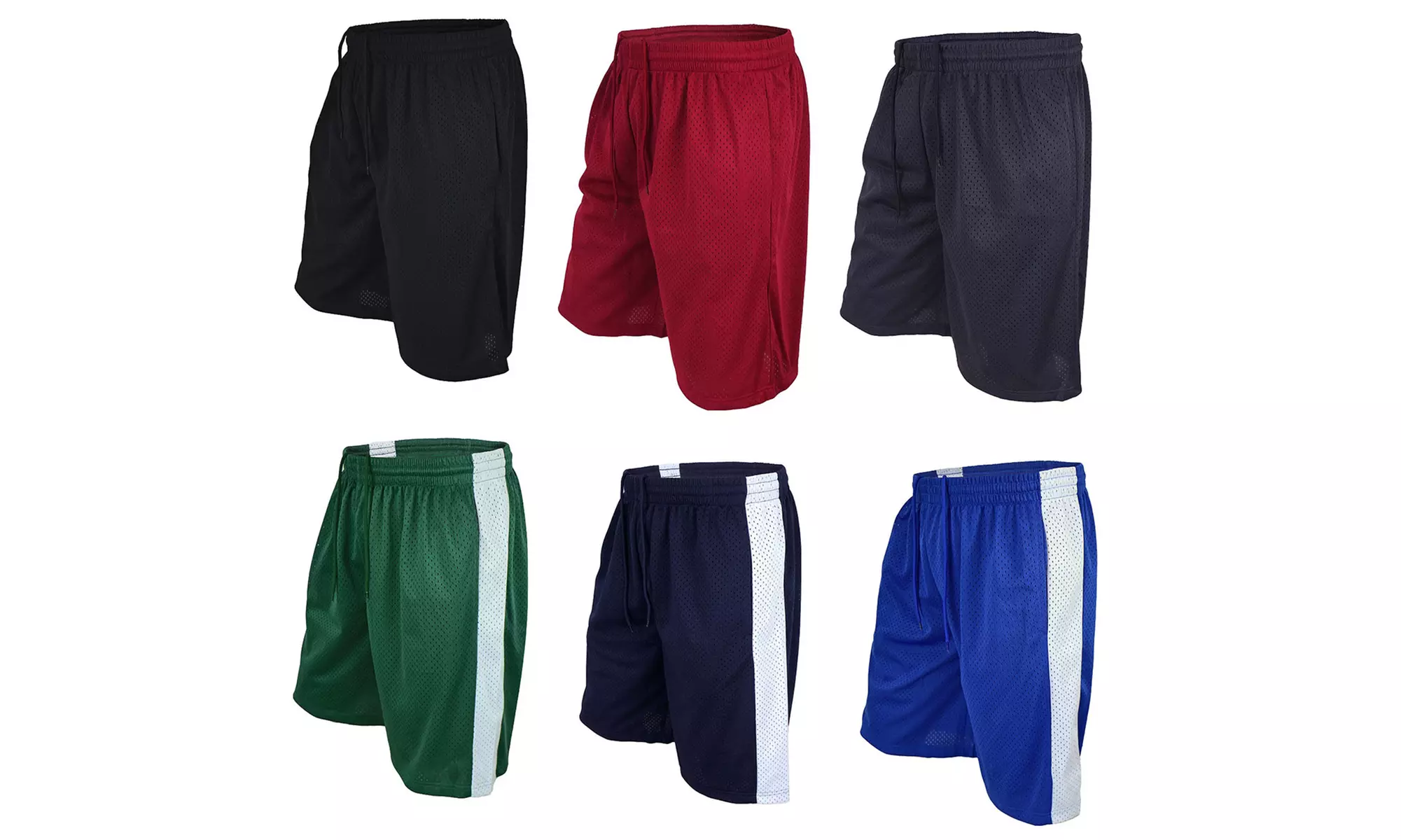 Lee Hanton Men's Basketball Athletic Mesh Shorts Solid and Stripe - Primary Image