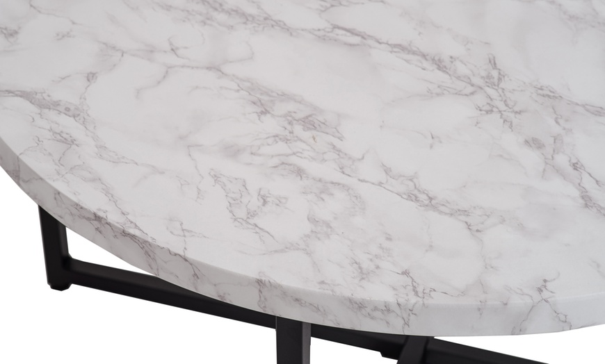 Image 4: Marble-Effect Coffee Table