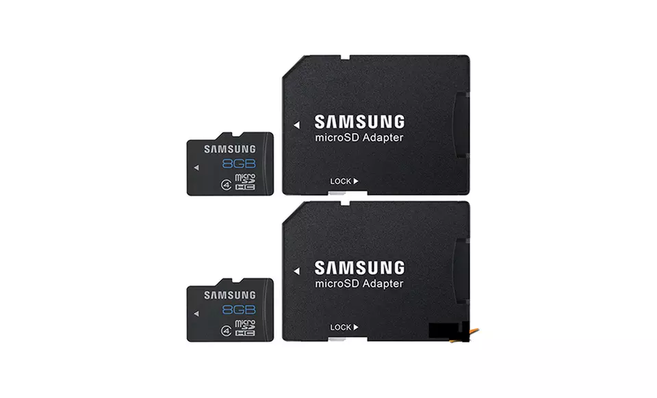 1 or 2 Samsung 8GB Class 4 Micro-SD Cards with Adapters - Second Medium