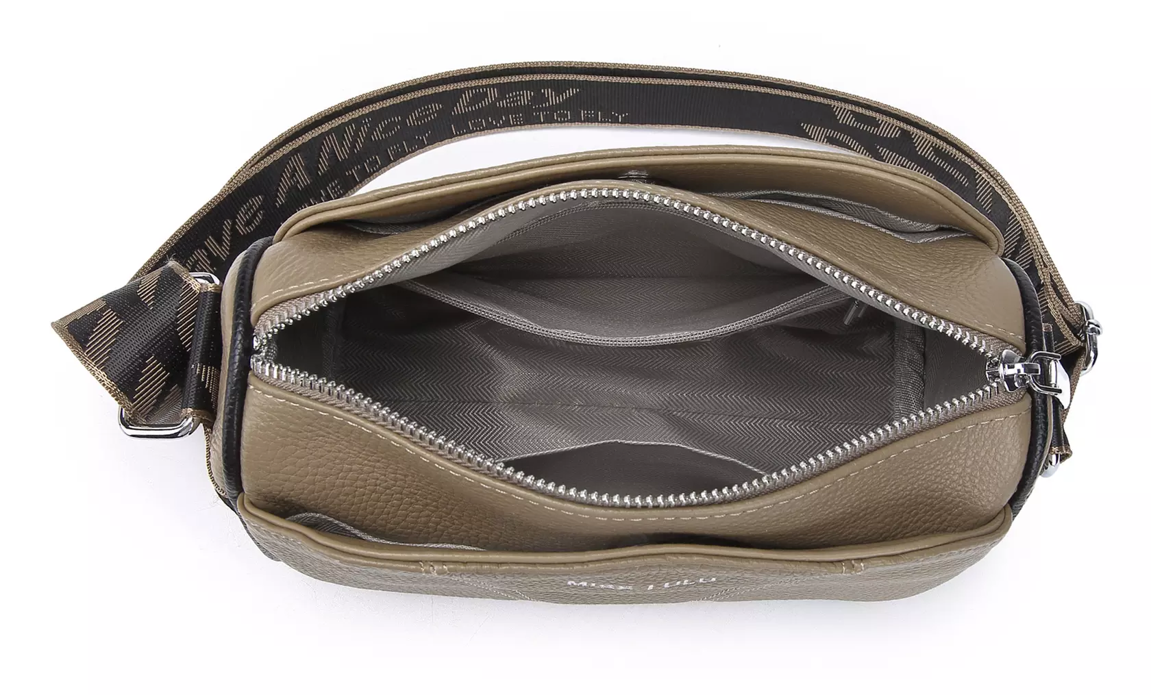 MISS LULU Women Wide Strap Leather Crossbody Bag Hand Bag