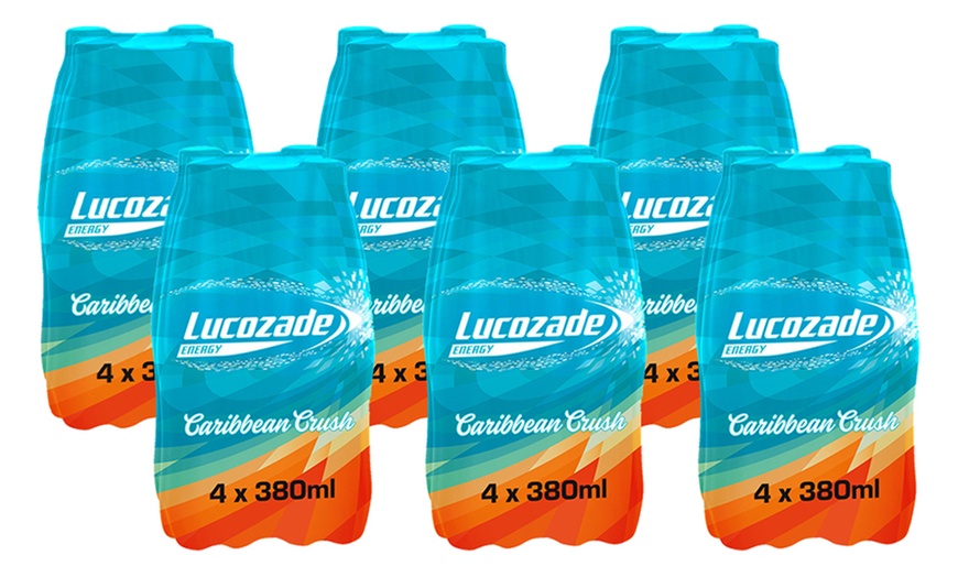 Image 31: Lucozade Energy Flavoured Sparkling Drink 380ml 24-Pack