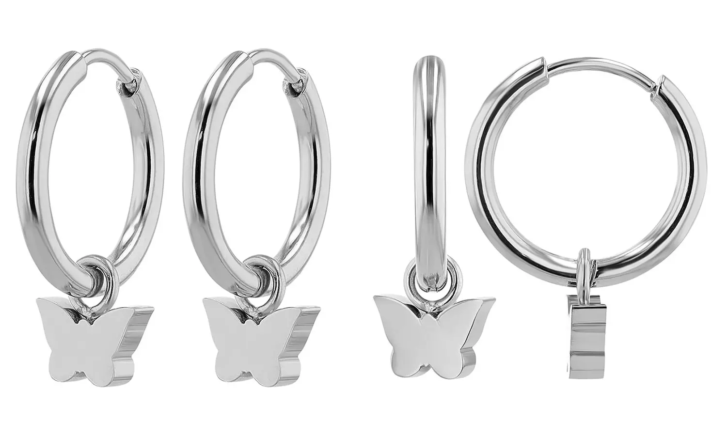 Akzent EDS Creolen mit Anhänger nach Wahl in Gold oder Silber