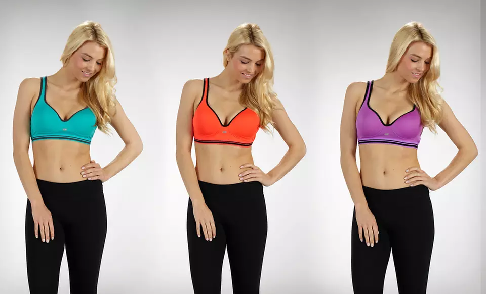 $26.99 for a Two-Pack of Marika Tek Keyhole Sports Bras in S–XL ($100 List Price). 5 Colors Available. Free Shipping. - Primary Image