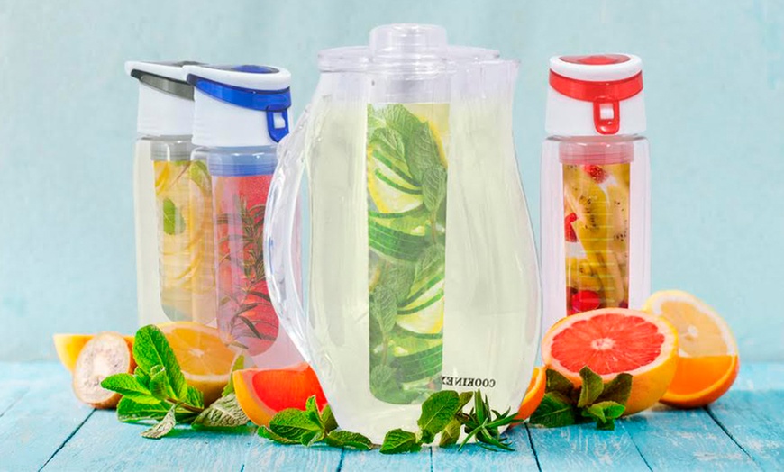 Image 14: Fruit Infusion Pitcher or Water Bottle