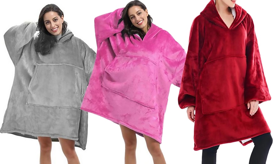 Image 2: Soft Oversized Blanket Hoodie